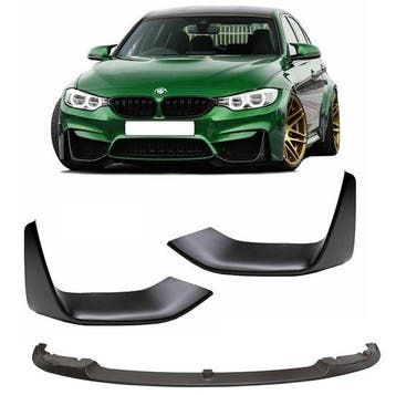 Frontspoiler mat zwart passend voor BMW M3 F80 en M4 F82 ..., Verzenden, Nieuw