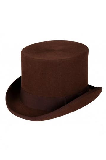 Luxe Hoge Hoed Bruin Hoog Model 61 100% Wol Heren Man Wolvil, Ophalen of Verzenden, Nieuw