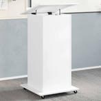 vidaXL Lessenaar met wielen en lade 55x55x107 cm bewerkt, Huis en Inrichting, Bureaus, Verzenden, Nieuw