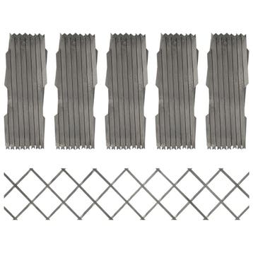 vidaXL Tuinlatwerken 5 st 180x30 cm massief vurenhout grijs, Tuin en Terras, Verzenden, Nieuw, Hout, Minder dan 1 meter