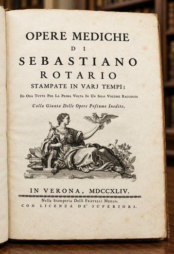 Sebastiano Rotario - Opere Mediche - 1744