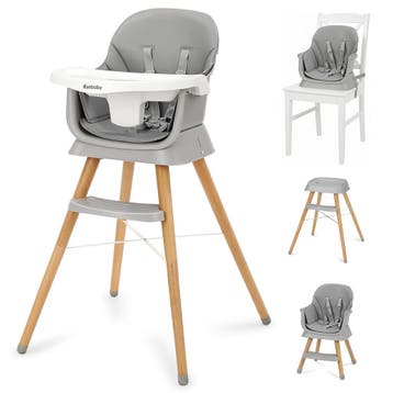 Ezebaby 6-in-1 houten kinderstoel voor babys en peuters, co, Verzenden, Zo goed als nieuw