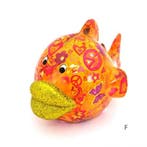 Pomme Pidou -  spaarpot - vis Kelly - M - Oranje Peace, Verzamelen, Spaarpotten, Verzenden, Nieuw