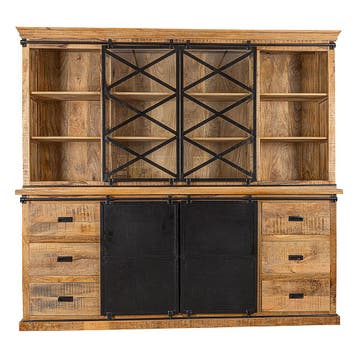 Buffetkast Mangohout Milan 190 X, Huis en Inrichting, Kasten | Buffetkasten, Verzenden, Nieuw, Overige houtsoorten, Industriële meubels