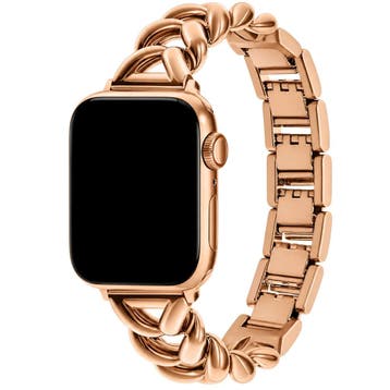 Apple Watch bandje Lisa - staal - rose goud - rose goud /, Verzenden, Nieuw