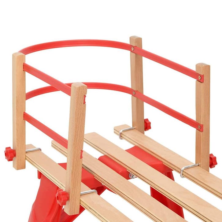 vidaXL Rugleuning voor slee multiplex rood, Kinderen en Baby's, Speelgoed | Buiten | Sleeën, Nieuw, Hout, Verzenden
