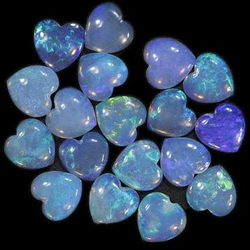 Gekalibreerde kristalopaal Love Hearts-pakket, Coober Pedy,