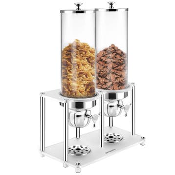 GGM Gastro | Graandispenser - dubbel - met draaisysteem - 2x, Verzenden, Nieuw in verpakking, RVS Meubilair