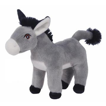 Ezel Henkie knuffel - pluche - grijs - 24 cm, Verzenden, Nieuw