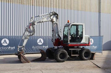 Veiling: Wielgraafmachine Takeuchi TB175W Diesel 49.3kW 2006, Zakelijke goederen, Ophalen, Graafmachine