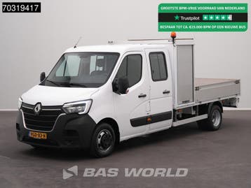 Renault Master 145PK Dubbel Cabine Open Laadbak met Kist Dub, Stof, Gebruikt, Euro 6, Renault