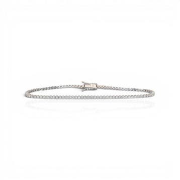 Tennis armband - 18 karaat Witgoud - 1.23ct. tw. Diamant