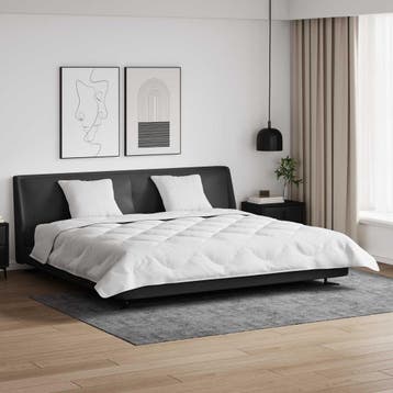 vidaXL Dekbed met Kussens 3 st Wit Microfiber en Dons, Verzenden, Nieuw, Wit