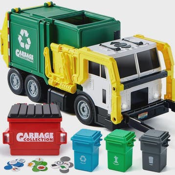 Grote Vuilniswagen Speelgoed met Frictie, Geluid & Lichtjes, Verzenden, Nieuw