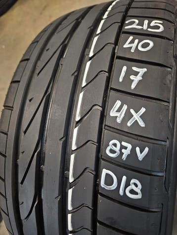 215/40/17 87V BRIDGESTONE POTENZA RE 050A D18 7,6MM PROFIEL, Auto-onderdelen, Ophalen, 17 inch, Band(en), Personenwagen