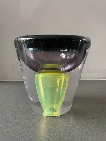 Leerdam - Paul Spannenberg - Vaas - Glas - Zonder titel, Antiek en Kunst