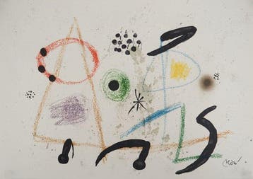Joan Miro (1893-1983) - Composition surréaliste