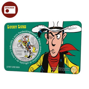 België 5 euromunt 2024 ‘Lucky Luke’ kleur BU in coincard, Postzegels en Munten, Munten | Europa | Euromunten, Verzenden