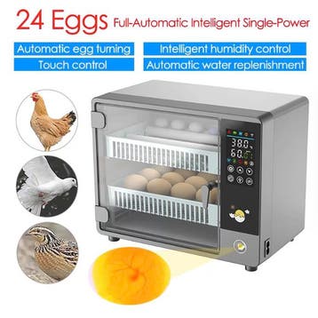 Broedmachine 24 Eieren – Volautomatische Incubator, Verzenden