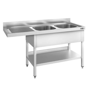 GGM Gastro | RVS aanvoertafel voor vaatwasser - 1600x600mm -, Verzenden