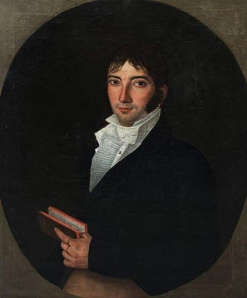 École Romantique Française (XIX) - Portrait de Gentilhomme