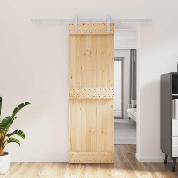 vidaXL Schuifdeur 70 x 210 cm Massief Grenenhout, Verzenden, Nieuw