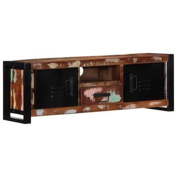 vidaXL Tv-meubel 100x30x35 cm massief gerecycled hout, Verzenden, Nieuw, Overige houtsoorten
