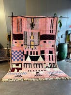 Boho Chic Marokkaanse Berber Wol Roze Tapijt - Vloerkleed -, Nieuw