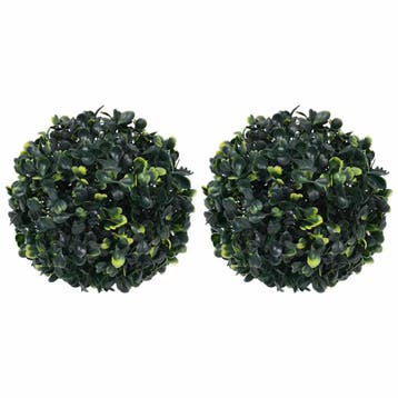 vidaXL Kunstbuxusbollen 2 st 22 cm, Verzenden, Nieuw