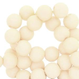 20 x  Matte 8 mm acryl kralen White blush  (Ø1.9mm), Ophalen of Verzenden, Nieuw, Kraal