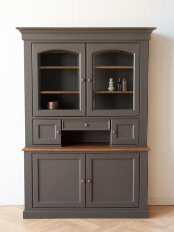Buffetkast grijsbruin | eiken | landelijk | Vavivo, 100 tot 150 cm, Nieuw, Ophalen of Verzenden, 25 tot 50 cm
