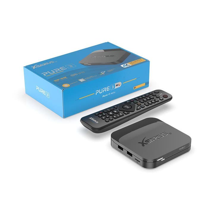 Xsarius Pure 3 Android IPTV Set Top Box - Budget vriendelijk, Audio, Tv en Foto, Mediaspelers, Nieuw, Minder dan 500 GB, HDMI