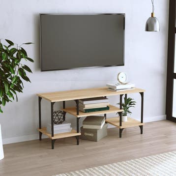 vidaXL Tv-meubel 102x35x45,5 cm bewerkt hout sonoma, 100 tot 150 cm, Verzenden, Nieuw, Minder dan 100 cm