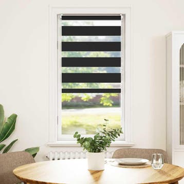 vidaXL Zebra rolgordijn 40,9 x 100 cm stofbreedte 36,7 cm, Verzenden, Nieuw, Zwart