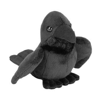 Wild Republic raaf knuffel - pluche - 13 cm - vogelknuffel, Verzenden, Nieuw