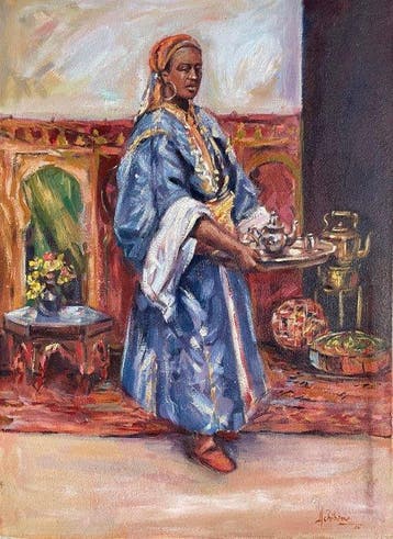 Ecole marocaine (XX), Signed Achibani - La servante