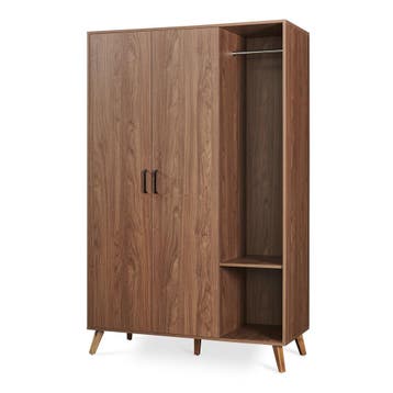Kledingkast Norg met 2 deuren en 5 opbergvakken 191x120x52 c, Verzenden, Nieuw