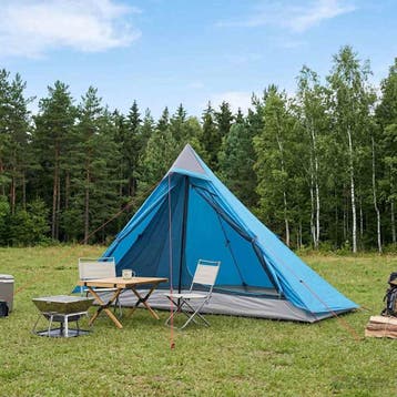 vidaXL Backpacking Tent Blauw 222 x 85 x 125 cm, Verzenden, Nieuw, Tot en met 2