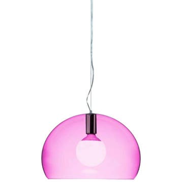 Kartell Small Fl/y Hanglamp (cardinal Red), Huis en Inrichting, Lampen | Hanglampen, Ophalen of Verzenden, Gebruikt, Glas, Modern