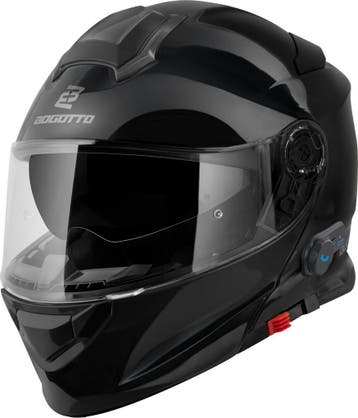 Bogotto H271 BT Bluetooth Helm Zwart, Motoren, Systeemhelm, XXL, Nieuw met kaartje, Overige merken