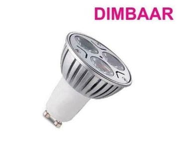 LED Spot Koel Wit - 3 Watt - GU10 - Dimbaar, Huis en Inrichting, Ophalen of Verzenden, Nieuw, Overige materialen
