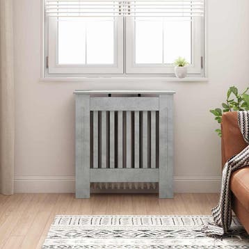 vidaXL Radiatorafdekking Betongrijs 78 x 19 x 81,5 cm, Verzenden, Nieuw