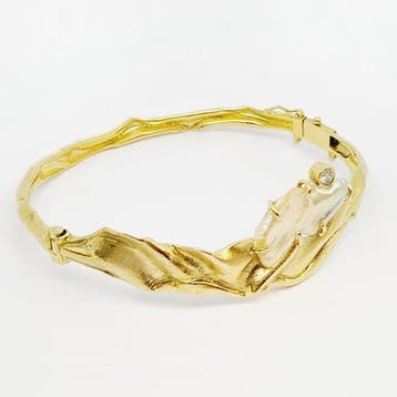 Armband - 18 karaat Geel goud - 0.11ct. tw. Diamant, Nieuw