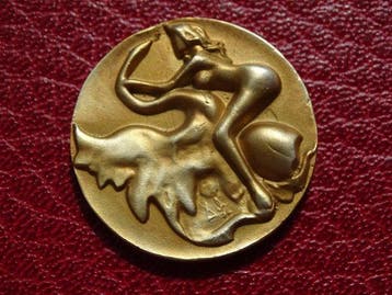 Spanje. 24 carat gold finished, solid silver Salvador Dali