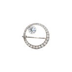 Witgouden vintage broche met diamant 14 kt, Sieraden, Tassen en Uiterlijk, Broches, Ophalen of Verzenden, Nieuw