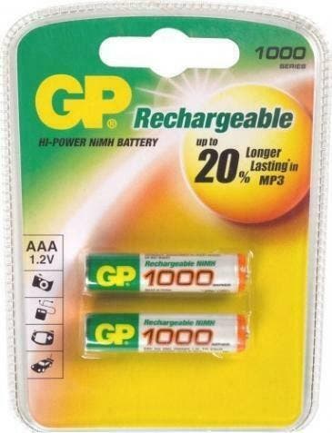 2-pack AAA rechargeable batteries, Audio, Tv en Foto, Accu's en Batterijen, Verzenden