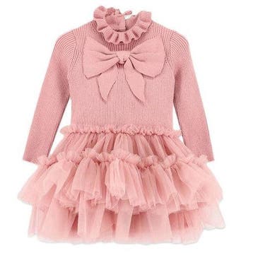 Angels Face Bliss Baby Knitted and Tulle Dress Tea Rose, Ophalen of Verzenden, Nieuw