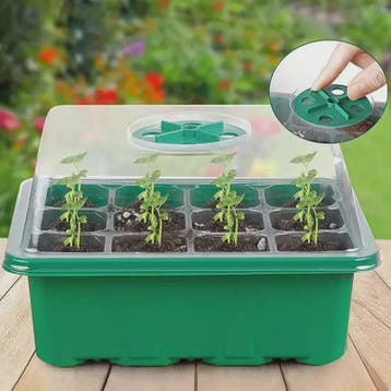 12-Vaks Kweekbak met Kap voor Zaaien en Succulenten - Geïsol, Tuin en Terras, Verzenden, Nieuw