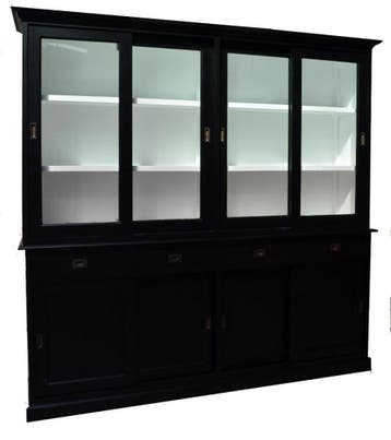 Buffetkast zwart Born 220 cm, Ophalen of Verzenden, Nieuw