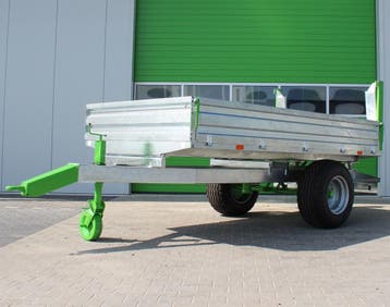 Gegalvaniseerde Zocon kiepwagen 4,5 ton met oplooprem, Ophalen of Verzenden